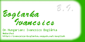 boglarka ivancsics business card